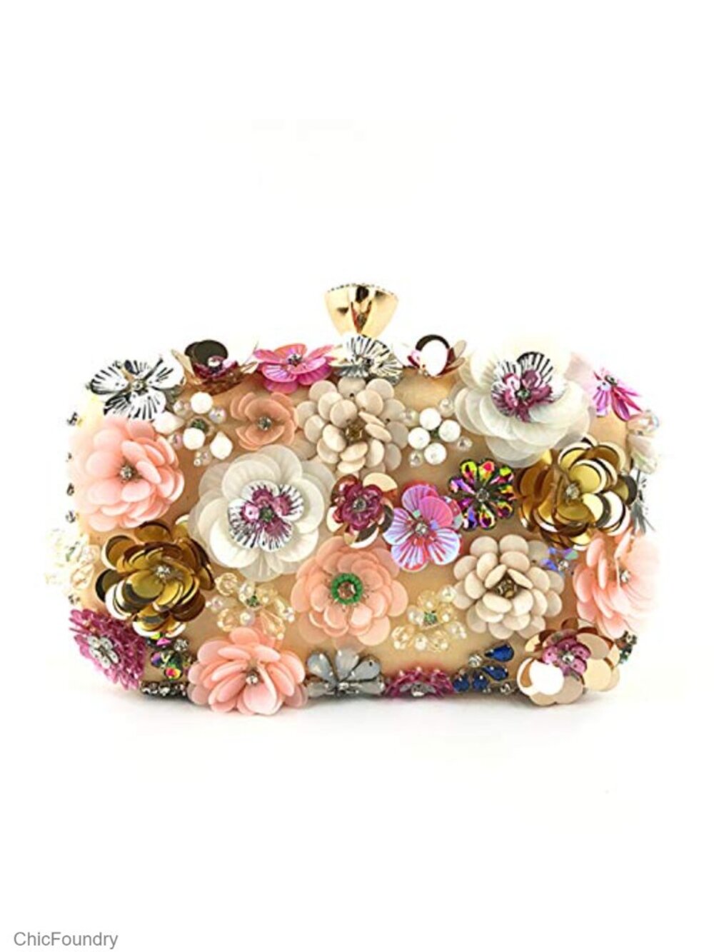 Lanpet 3D Flower Clutch Evening Bag Chain Strap Shoulder Purse